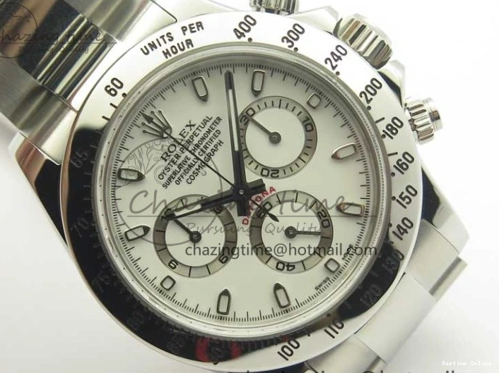 0412 Daytona 116520 ARF 1:1 Best Edition 904L SS Case and Bracelet White Dial A4130 Super Clone V Neat 3419